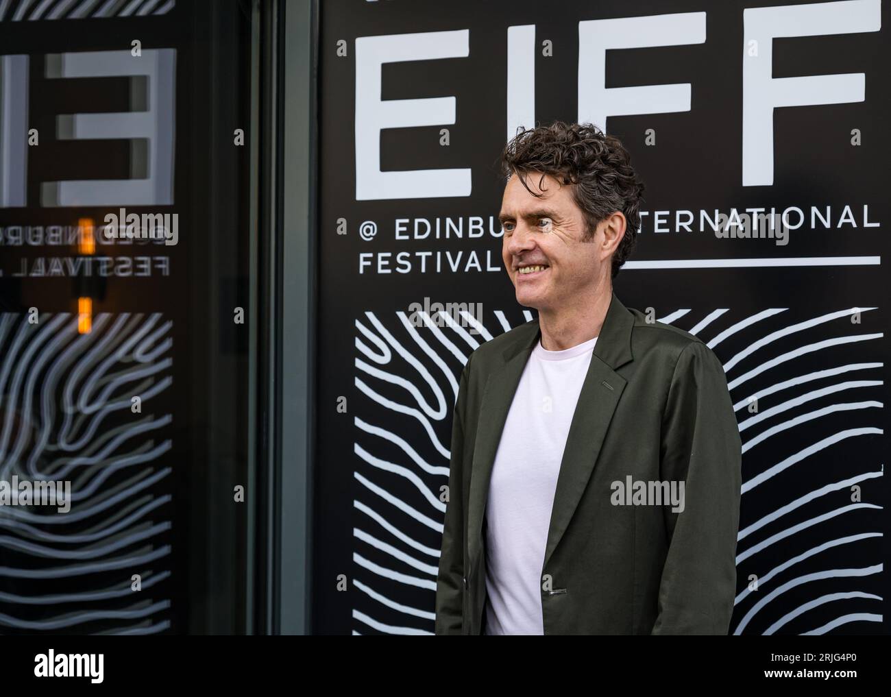 Edinburgh, Schottland, Großbritannien, 22. August 2023. Edinburgh International Film Festival im Everyman Cinema: Darsteller des Films Kill About a Hunting Trip. Abgebildet: Paul Higgins. Sally Anderson/Alamy Live News Stockfoto