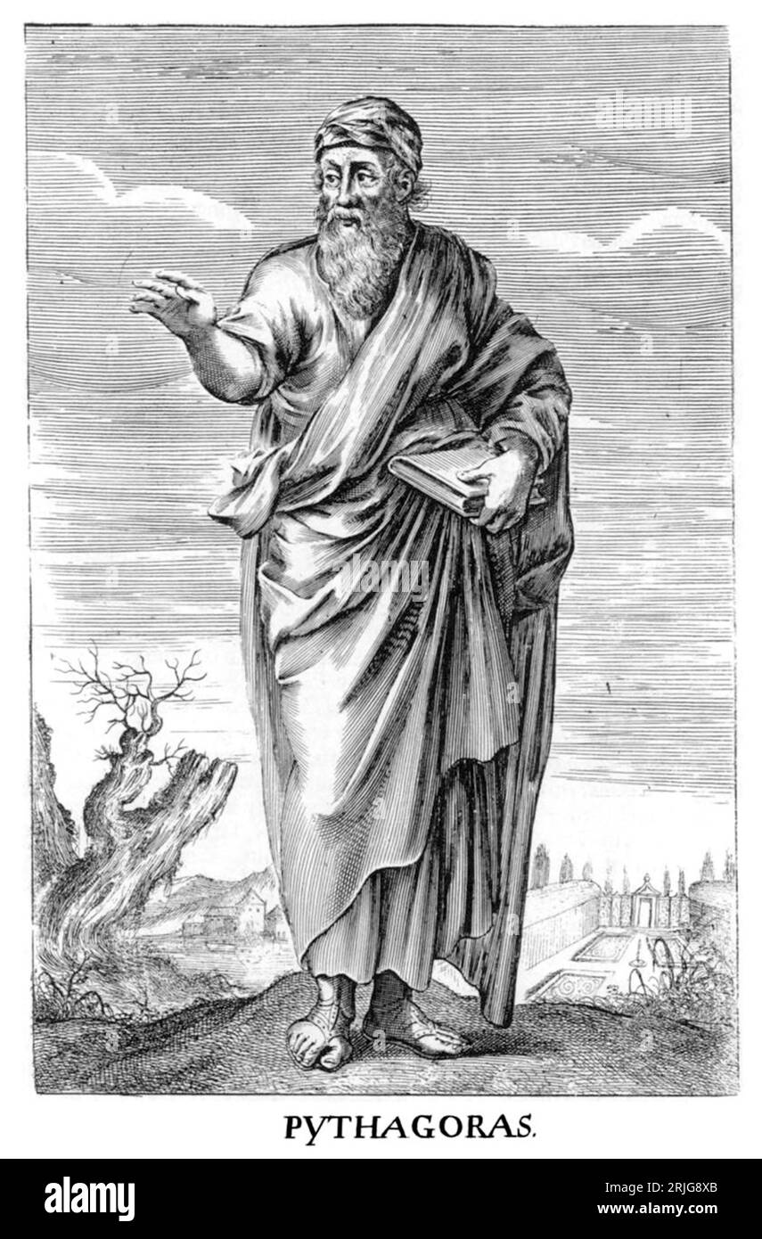 Pythagoras, griechischer Philosoph Stockfoto