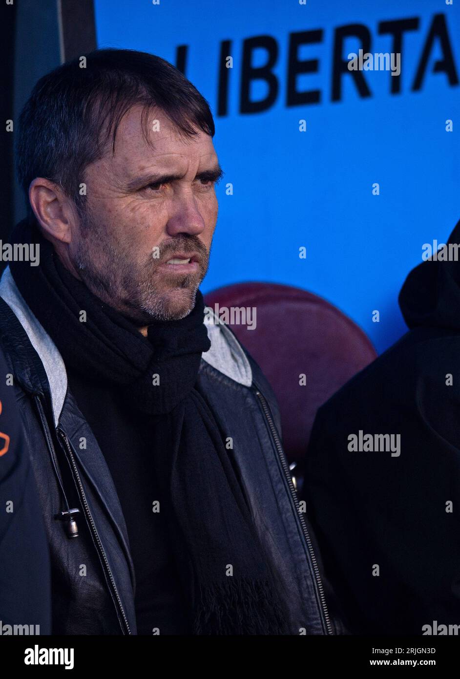 La Paz, Bolivien. August 2023. Estadio Hernando Siles Tecnico Eduardo Coudet von Internacional, während des Spiels zwischen Bolivar und Internacional, für das Viertelfinale der Copa Libertadores 2023, im Estadio Hernando Siles, diesen Dienstag, 22. 30761 (Max Peixoto/SPP) Credit: SPP Sport Press Photo. Alamy Live News Stockfoto