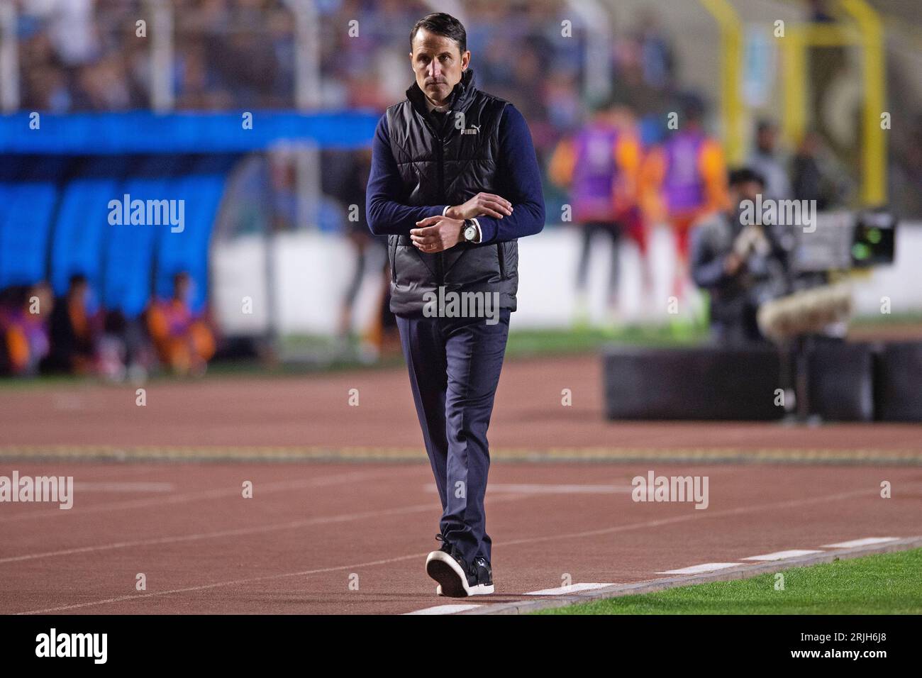 La Paz, Bolivien. August 2023. Estadio Hernando Siles Tecnico Benat San Jose do Bolivar (BOL), während des Spiels zwischen Bolivar und Internacional, für das Viertelfinale der Copa Libertadores 2023, im Estadio Hernando Siles, diesen Dienstag, 22. 30761 (Max Peixoto/SPP) Credit: SPP Sport Press Photo. Alamy Live News Stockfoto