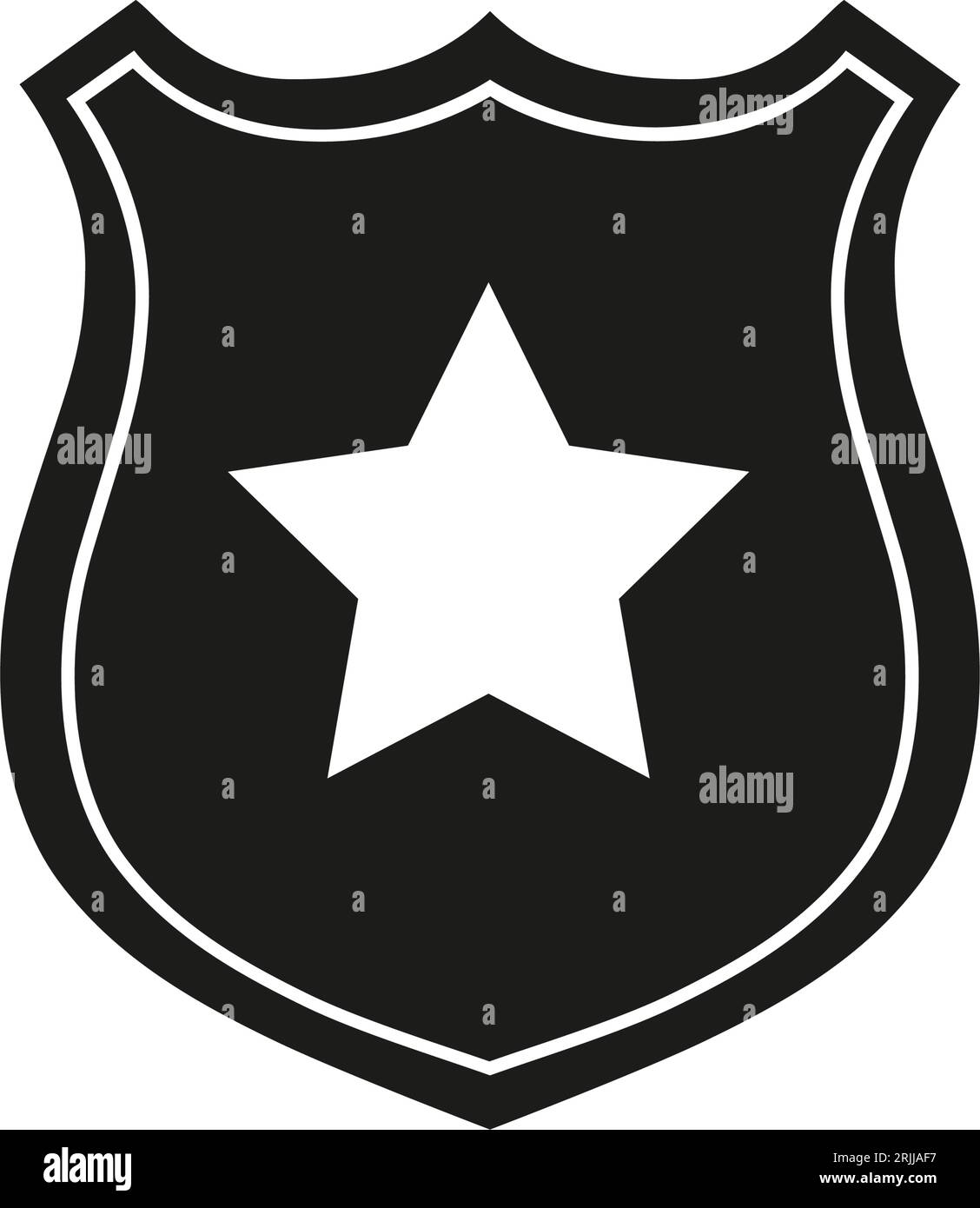 Einfaches Symbol für Polizeiabzeichen Stock Vektor