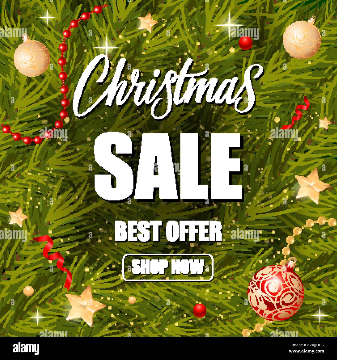 Weihnachtsangebot Jetzt Im Shop Kaufen Stock Vektor