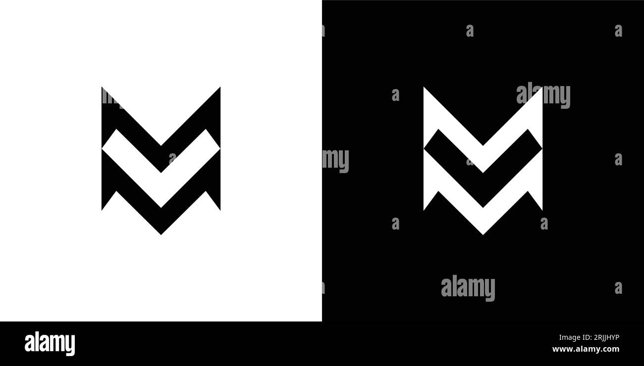 Modernes und elegantes MM-Logo-Design Stock Vektor