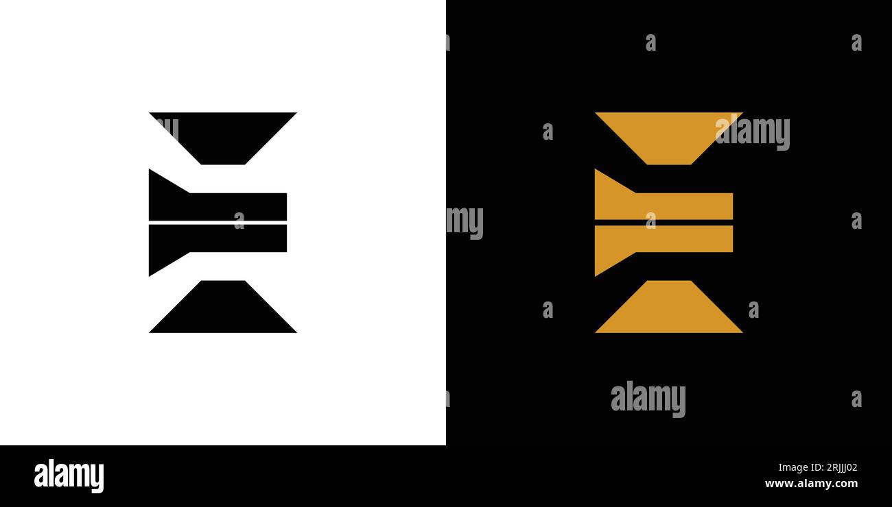 Modernes und anspruchsvolles E-Logo-Design Stock Vektor