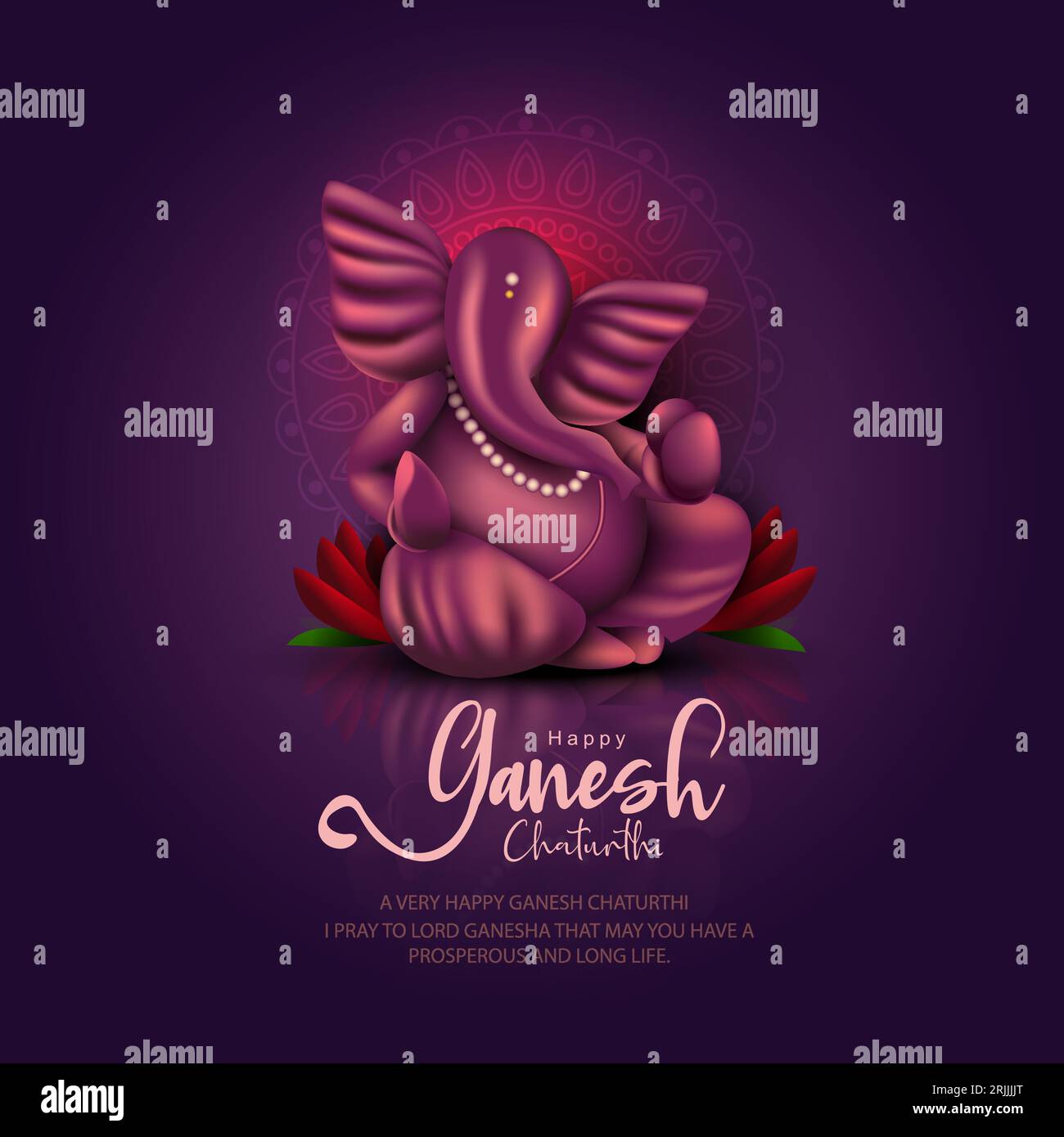 Lord Ganpati auf Ganesh Chaturthi Hintergrund. Abstraktes Vektordesign Stock Vektor