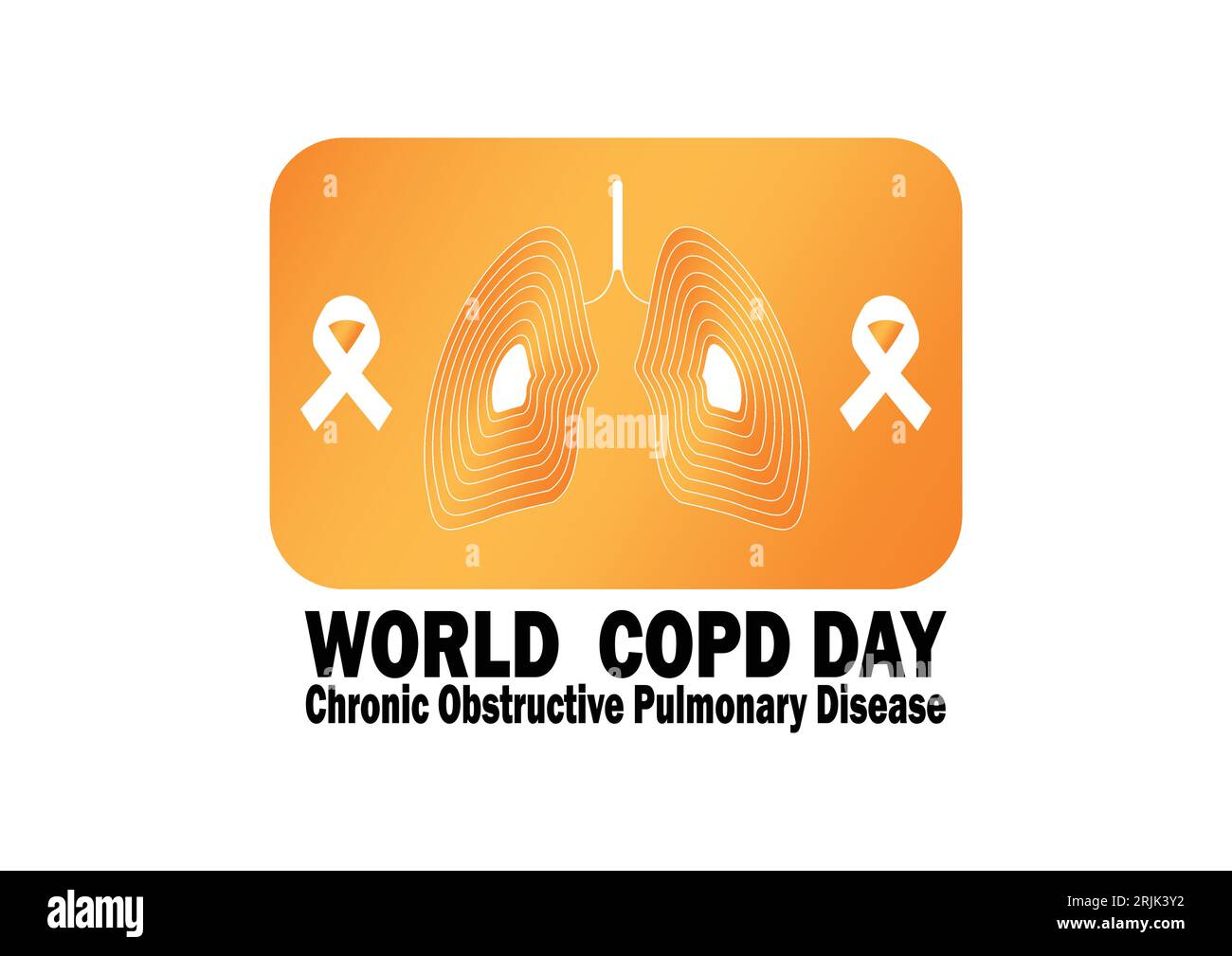 Vektor-Illustration zum Thema des Tages der chronisch obstruktiven Lungenerkrankung (COPD) im November jedes Jahres. Geeignet für Grußkarten, Stock Vektor