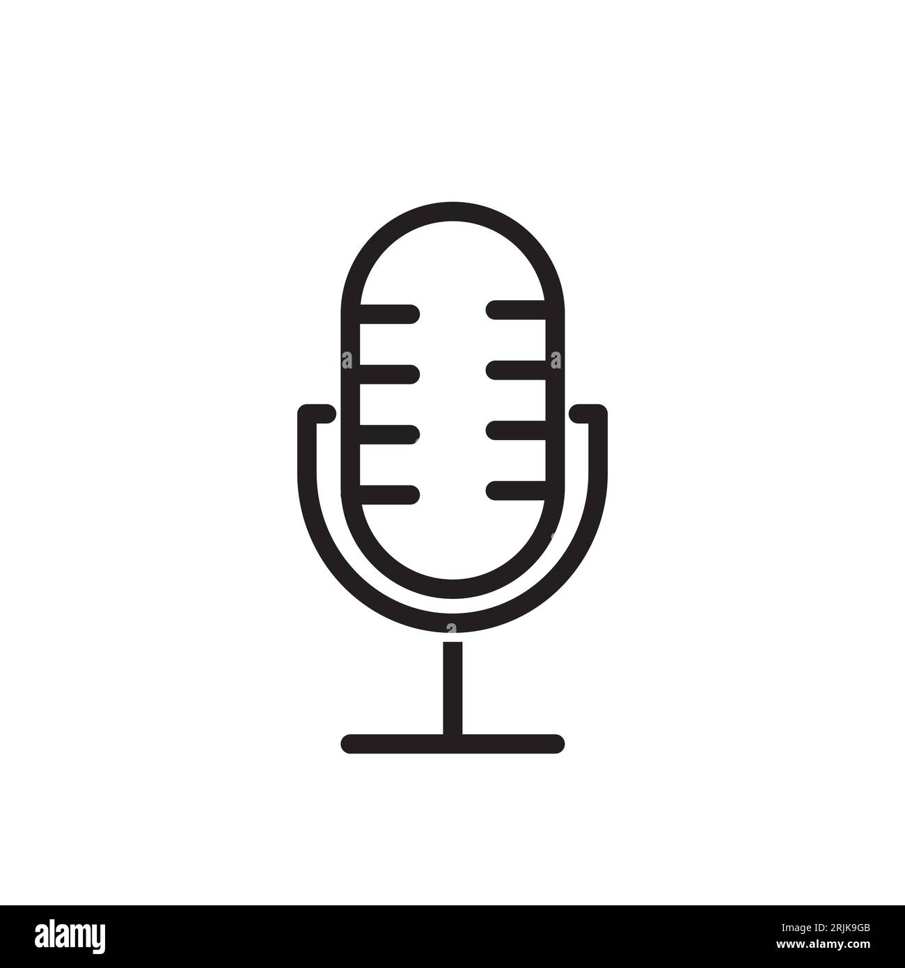 Mikrofonsymbol-Vektor-Illustration für Grafikdesign, Logo, Website, soziale Medien, mobile App Stock Vektor