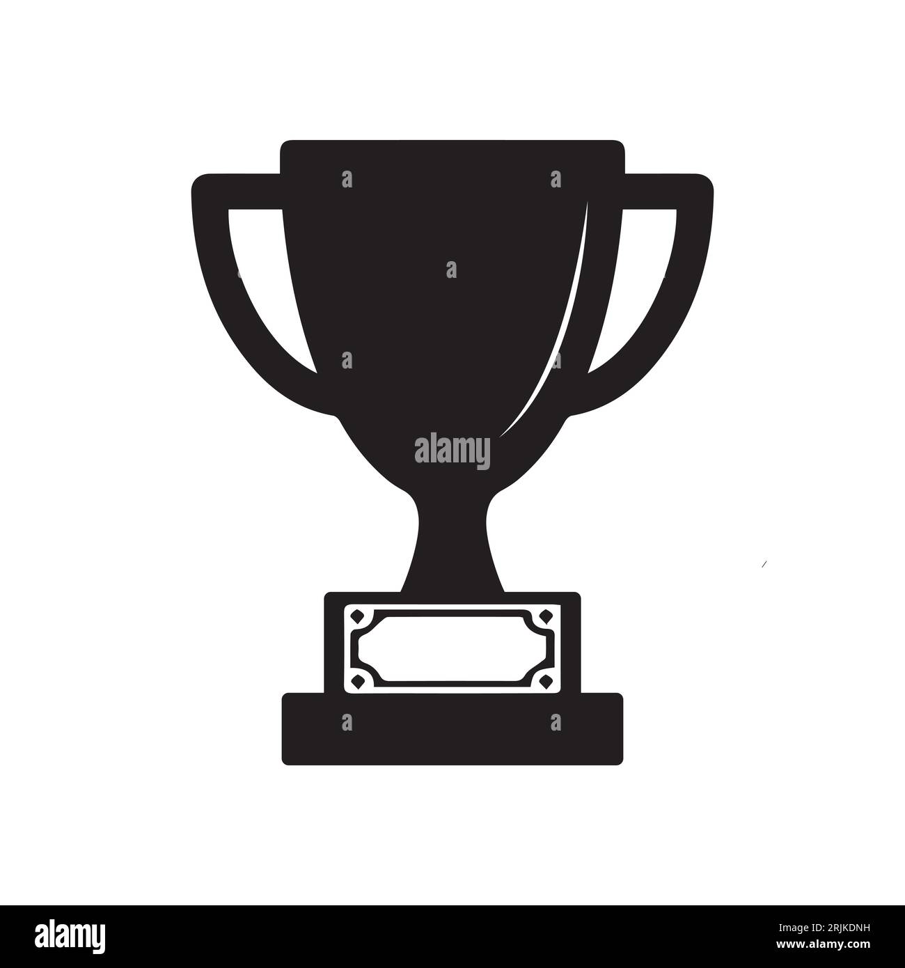 Trophy Cup-Symbol, Logo isoliert auf weißem Hintergrund Stock Vektor