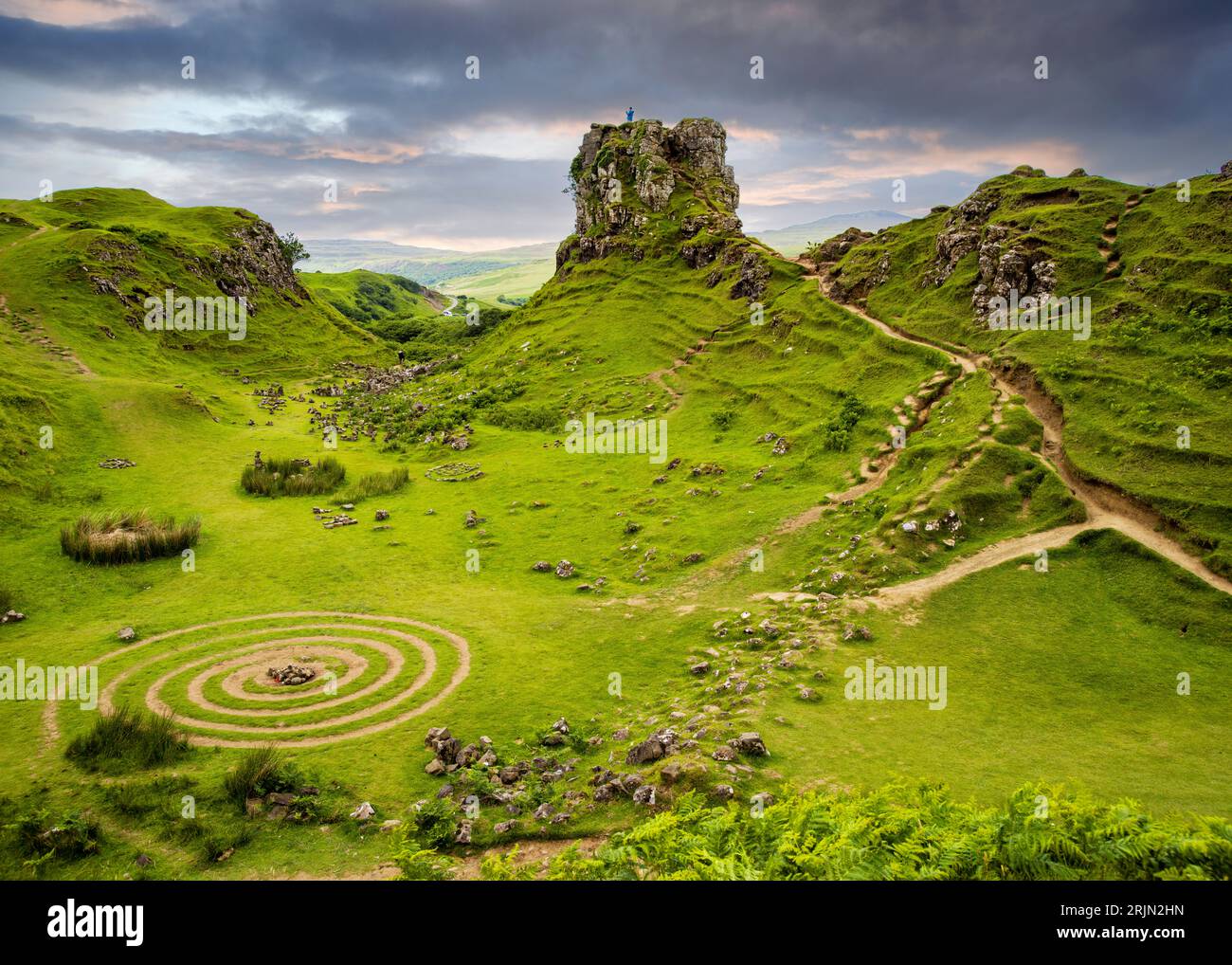 Wunderschöne schottische grüne Landschaft Stockfoto