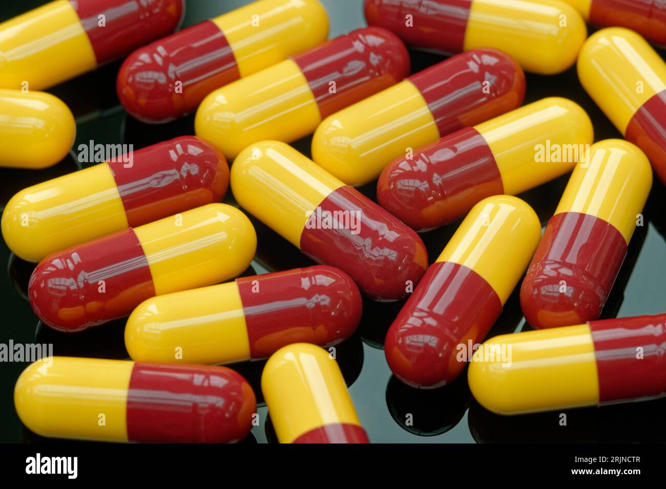 Amoxicillin antibiotische Kapseln. Stockfoto