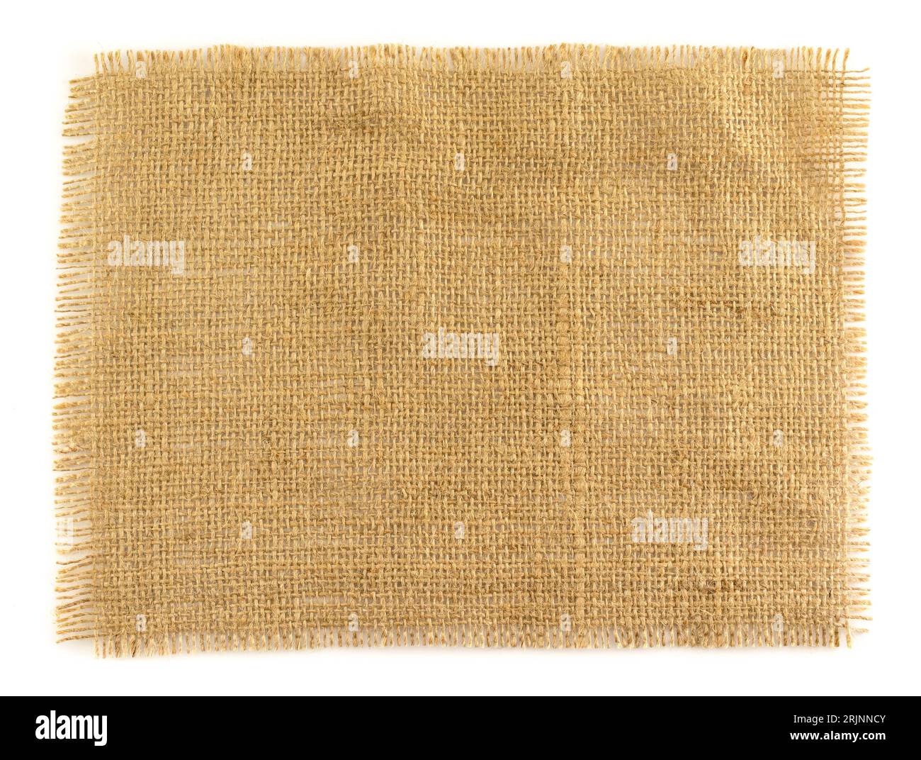 Nahaufnahme eines strukturierten Tuchs auf weißem Hintergrund Stockfoto