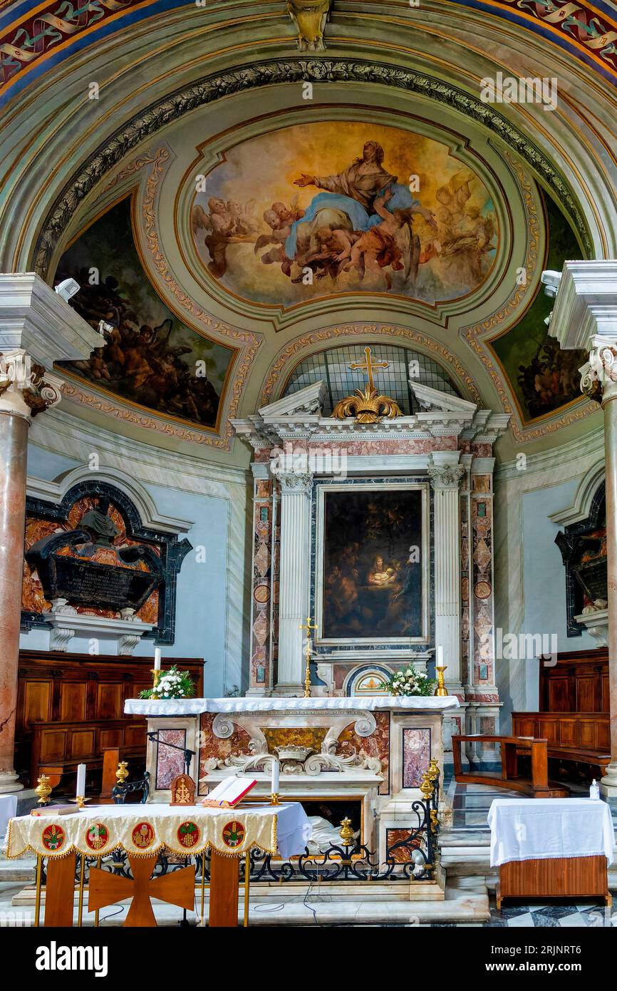 Altar der Kirche Santa Anastasia al Palatino, Rom, Italien Stockfoto