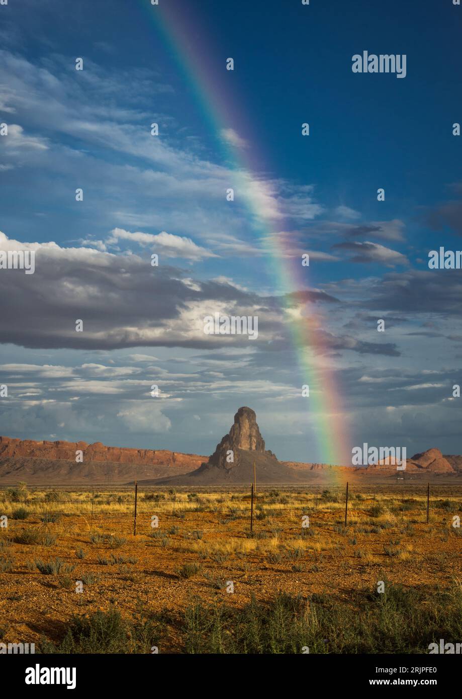 Wüsten-Regenbogen, Kayenta Arizona Stockfoto