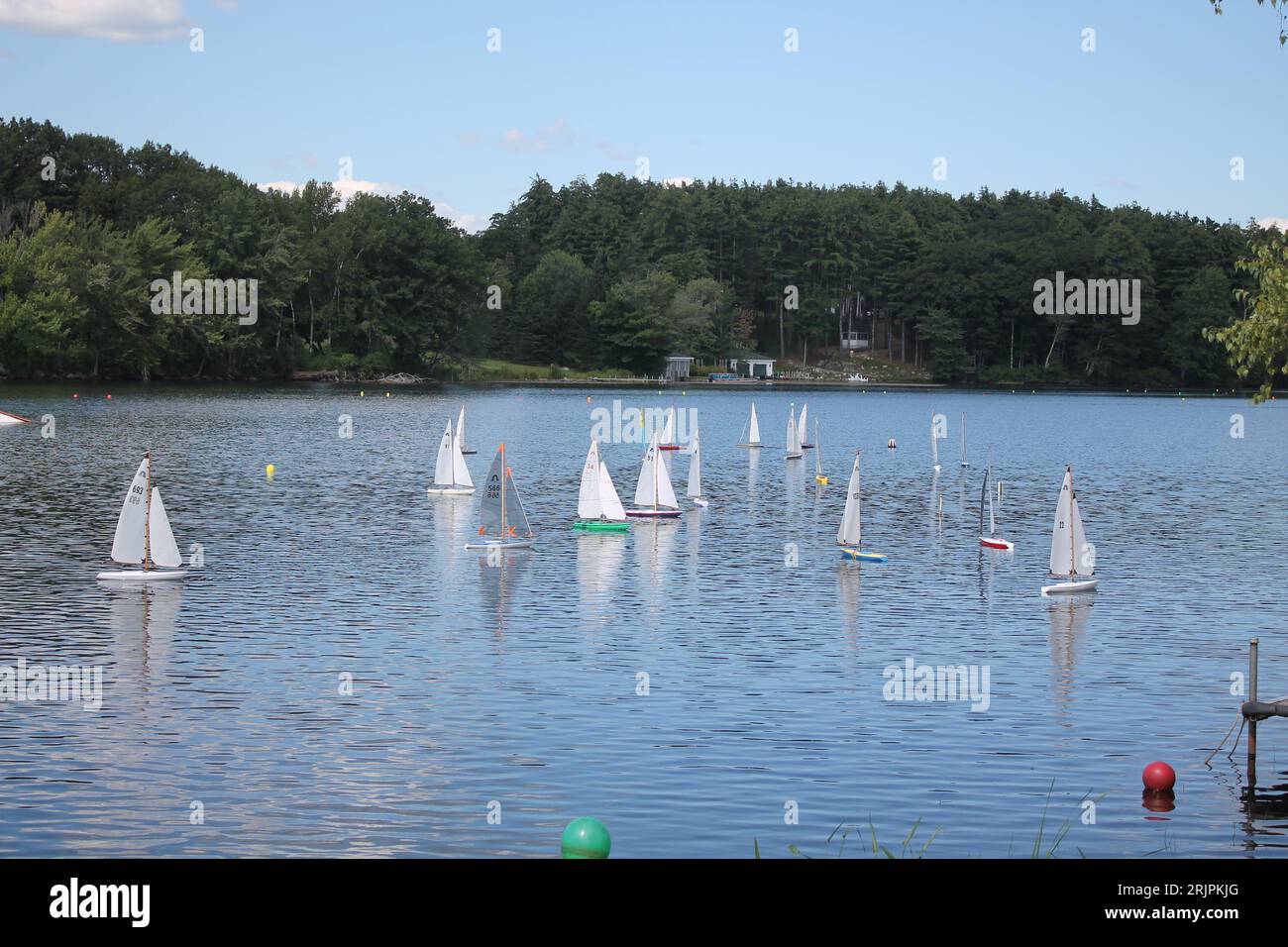 Ferngesteuerte Segelboote Stockfoto