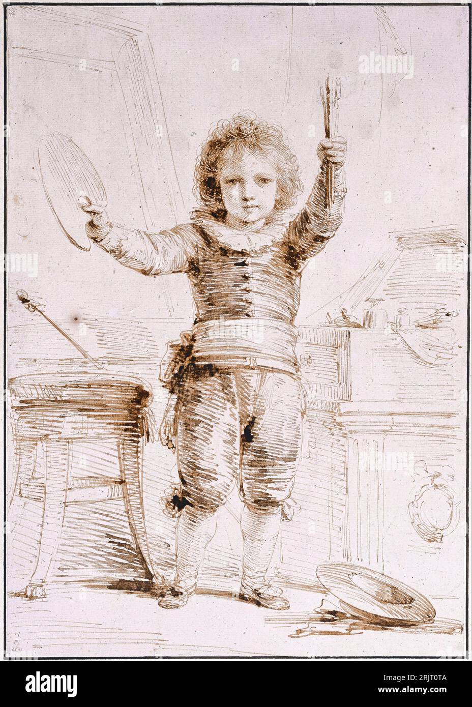 Der Sohn des Künstlers Heinrich um 1793 von Heinrich Füger Stockfoto