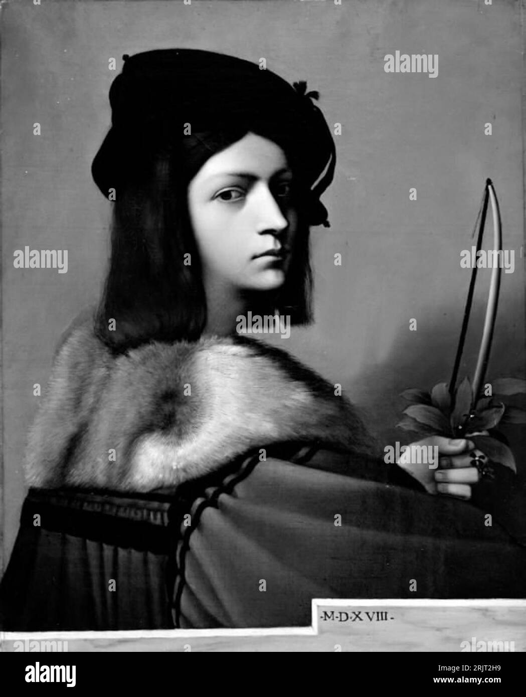 Violinspilleren 1821 von Christian Albrecht Jensen Stockfoto