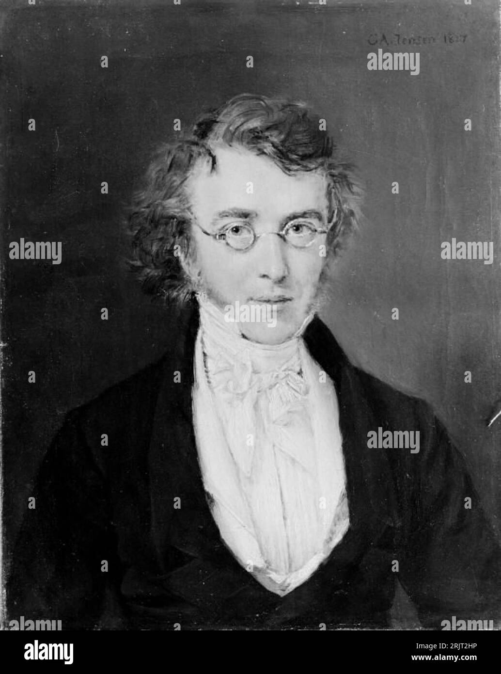 Mandsportræt 1827 von Christian Albrecht Jensen Stockfoto
