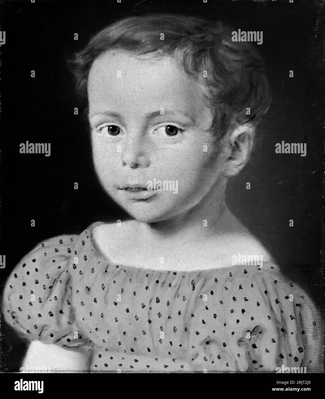 Barneportræt 1834 von Christian Albrecht Jensen Stockfoto