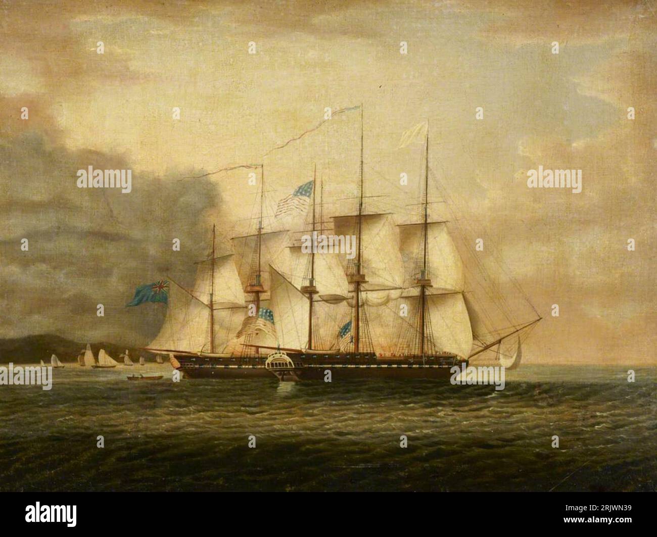 HMS Shannon Taking USS Chesapeake, 1. Juni 1813 zwischen ca. 1813 und ca. 1815 von Robert Dodd Stockfoto