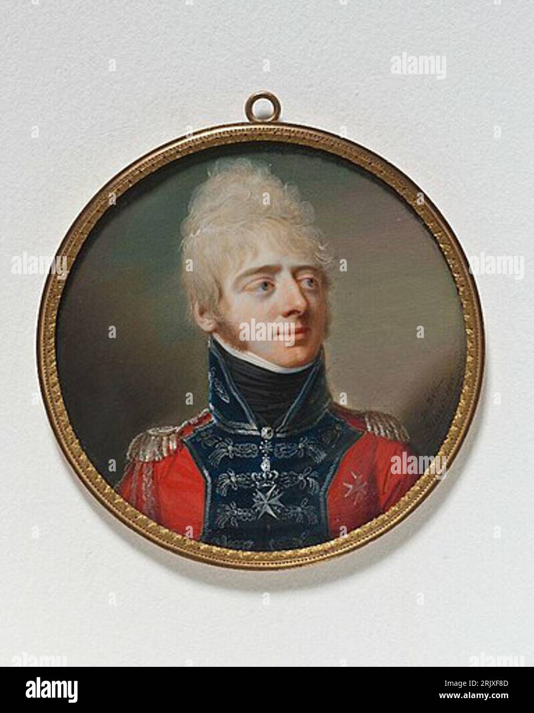 Unbekannter russischer Offizier 1805 von Johann Dominik Bossi Stockfoto