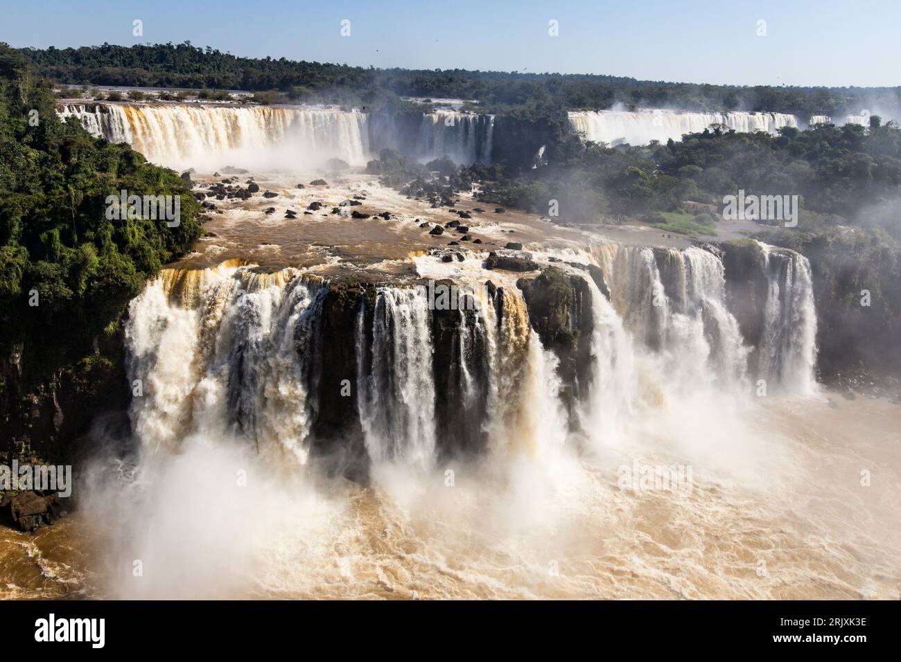 Puerto Iguazu, Argentinien. Aug. 2023. Las Cataratas del Iguazú vor der Desafio Ruta 40 2023, 4. Runde der Rallye-RAID-Weltmeisterschaft 2023, am 2023. August in Iguazu, Argentinien - Foto Julien Delfosse/DPPI Credit: DPPI Media/Alamy Live News Stockfoto