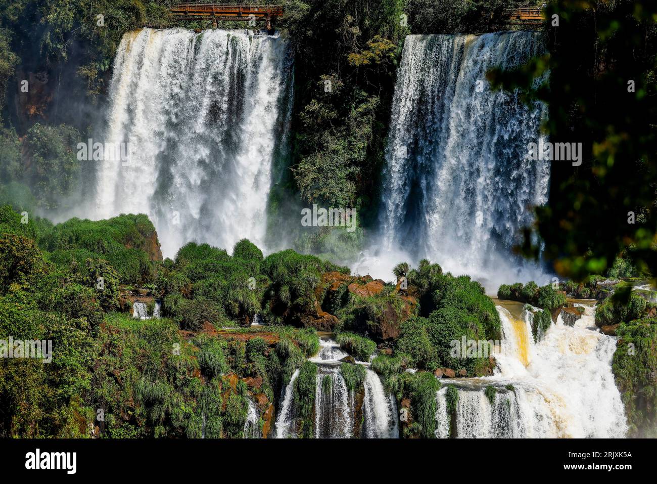 Puerto Iguazu, Argentinien. Aug. 2023. Las Cataratas del Iguazú vor der Desafio Ruta 40 2023, 4. Runde der Rallye-RAID-Weltmeisterschaft 2023, am 2023. August in Iguazu, Argentinien - Foto Julien Delfosse/DPPI Credit: DPPI Media/Alamy Live News Stockfoto
