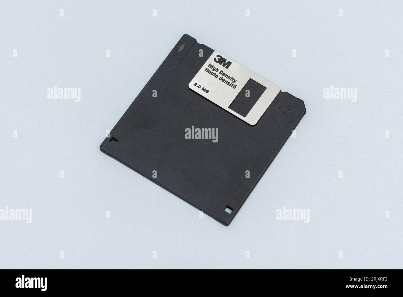 3,5-Zoll-Diskette, Vorderansicht. Stockfoto