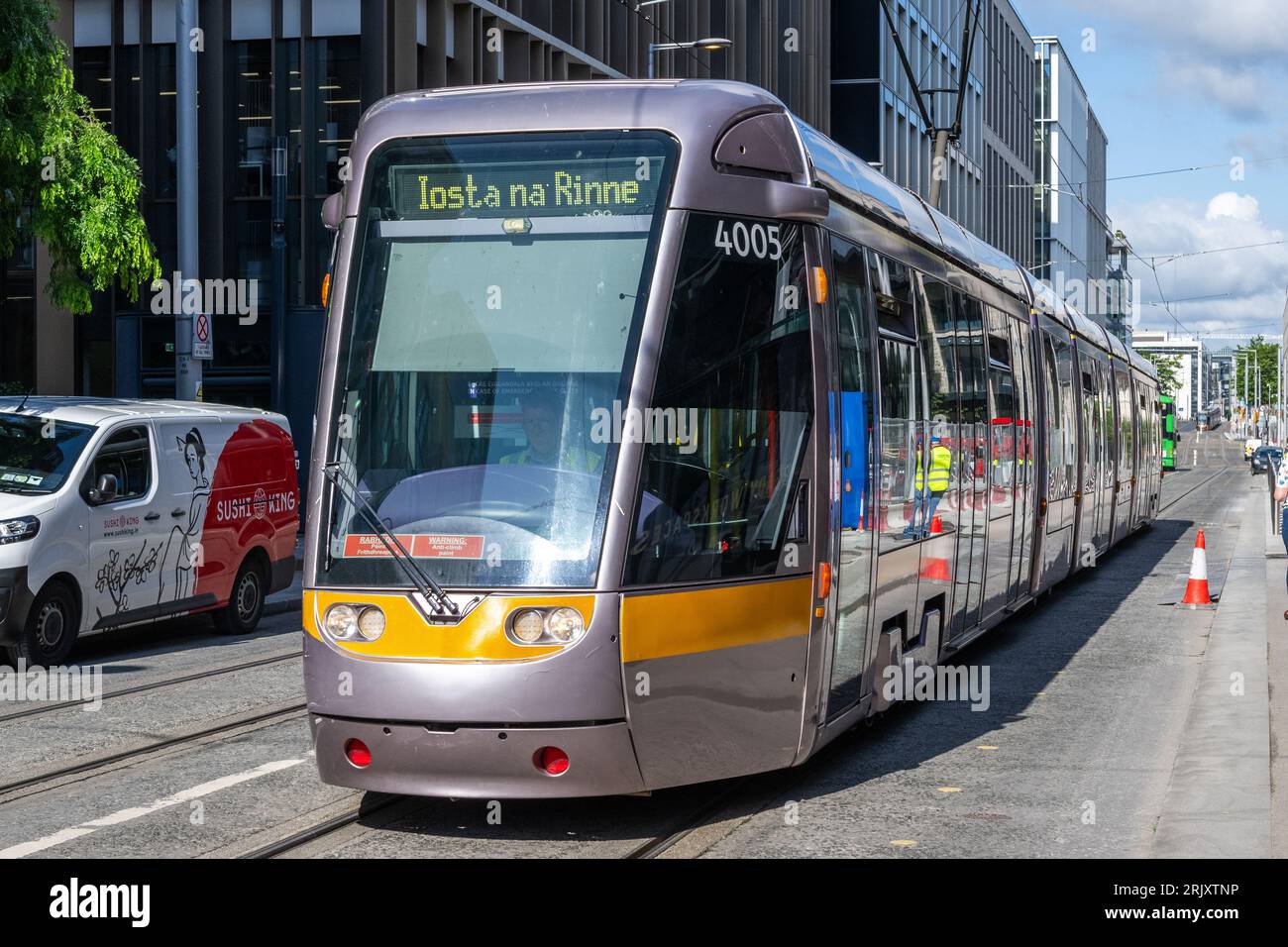 Luas tram in Dublin, Ireland. Stockfoto