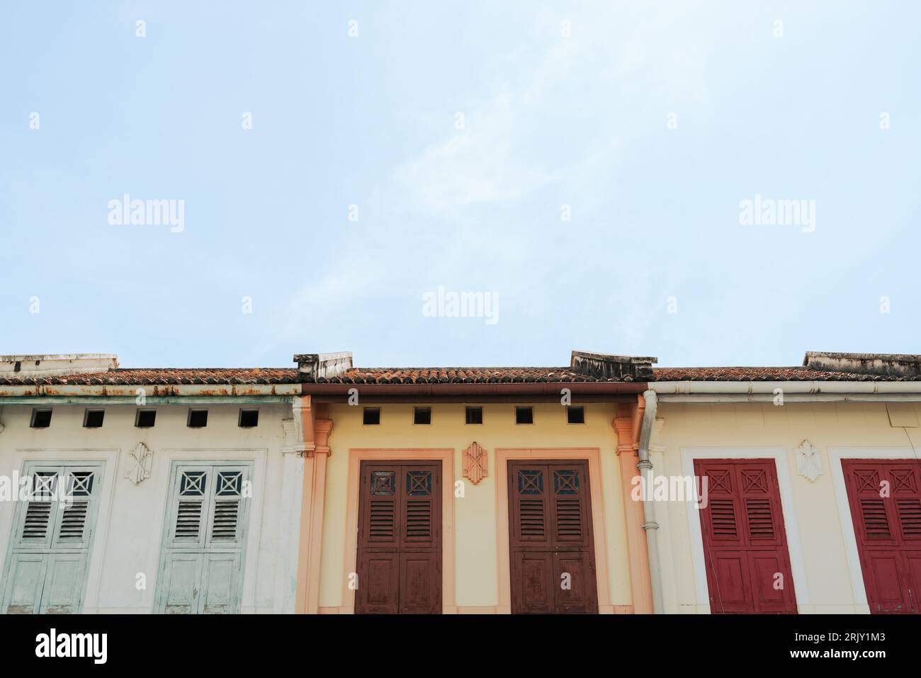 Georgetown Street traditionelles malaysisches Haus in Penang, Malaysia Stockfoto