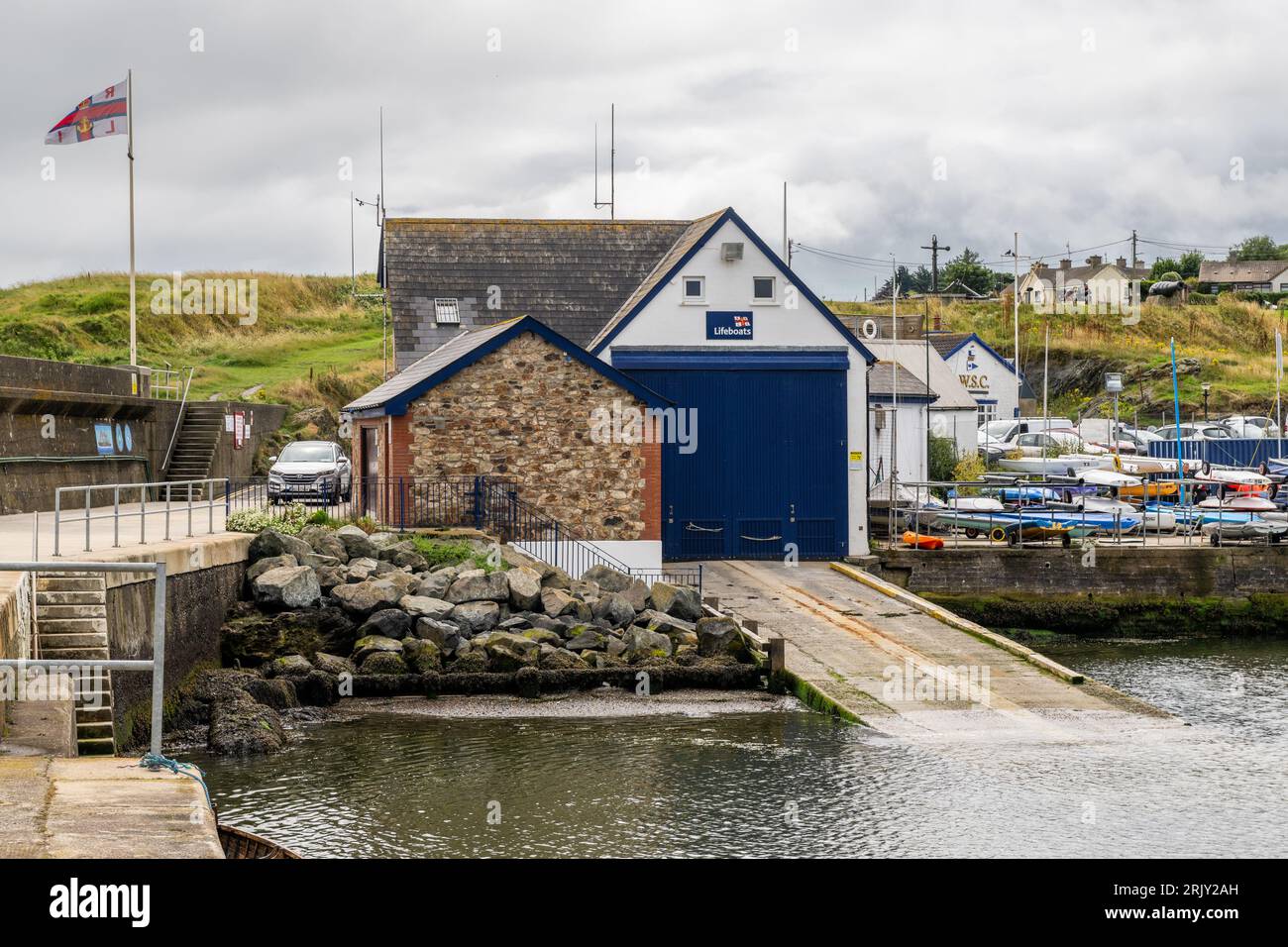 RNLI Lifeboat Station in Wicklow, Irland. Stockfoto