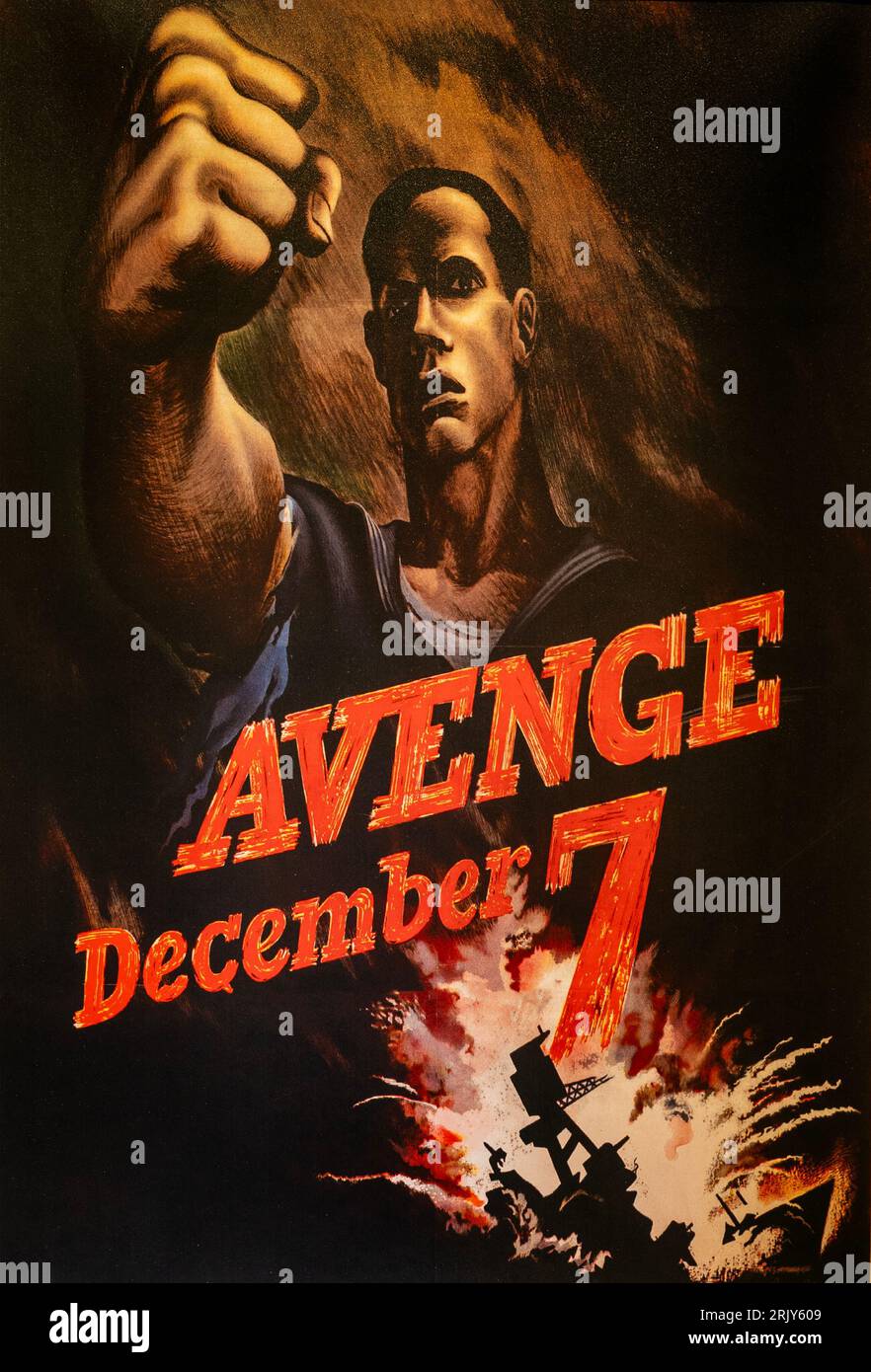 Rächen Sie den 7. Dezember Kriegsposter Stockfoto