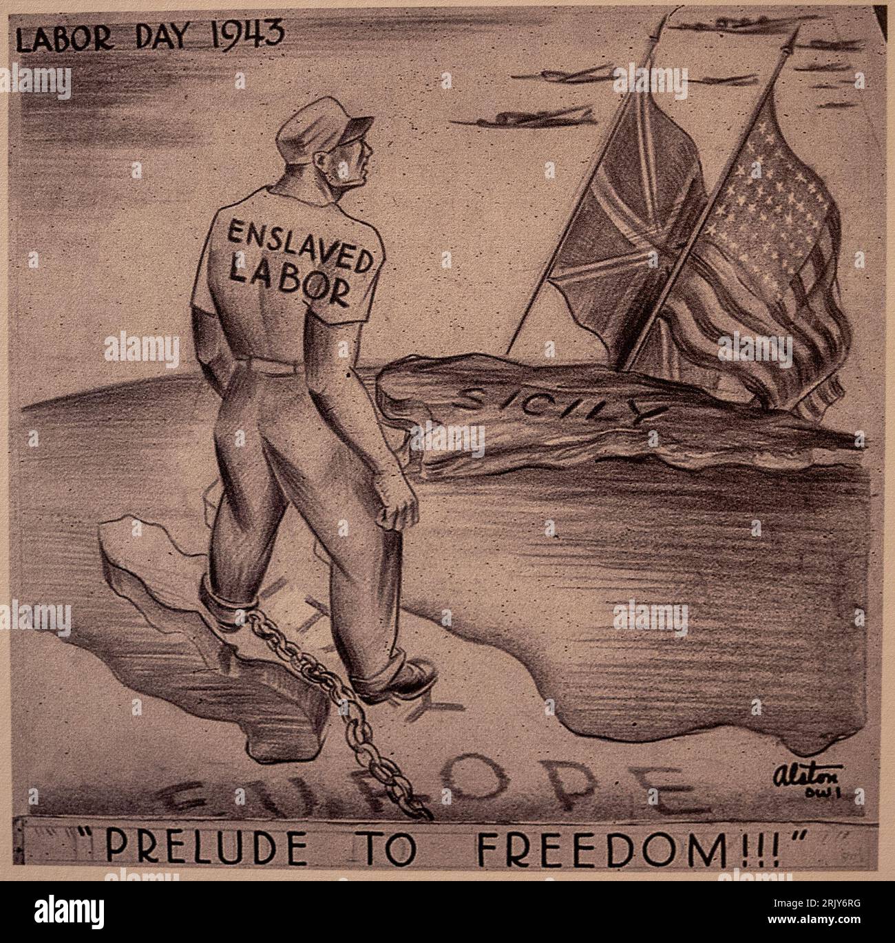 Auftakt zur Freiheitszeichnung Labor Day 1943 Stockfoto