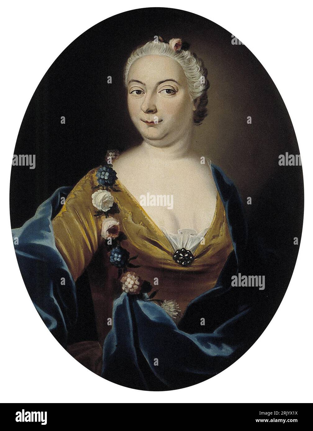 Porträt von Isabelle Sophia van der Muelen ( -1788) 1738 von Pierre Frédéric de la Croix Stockfoto