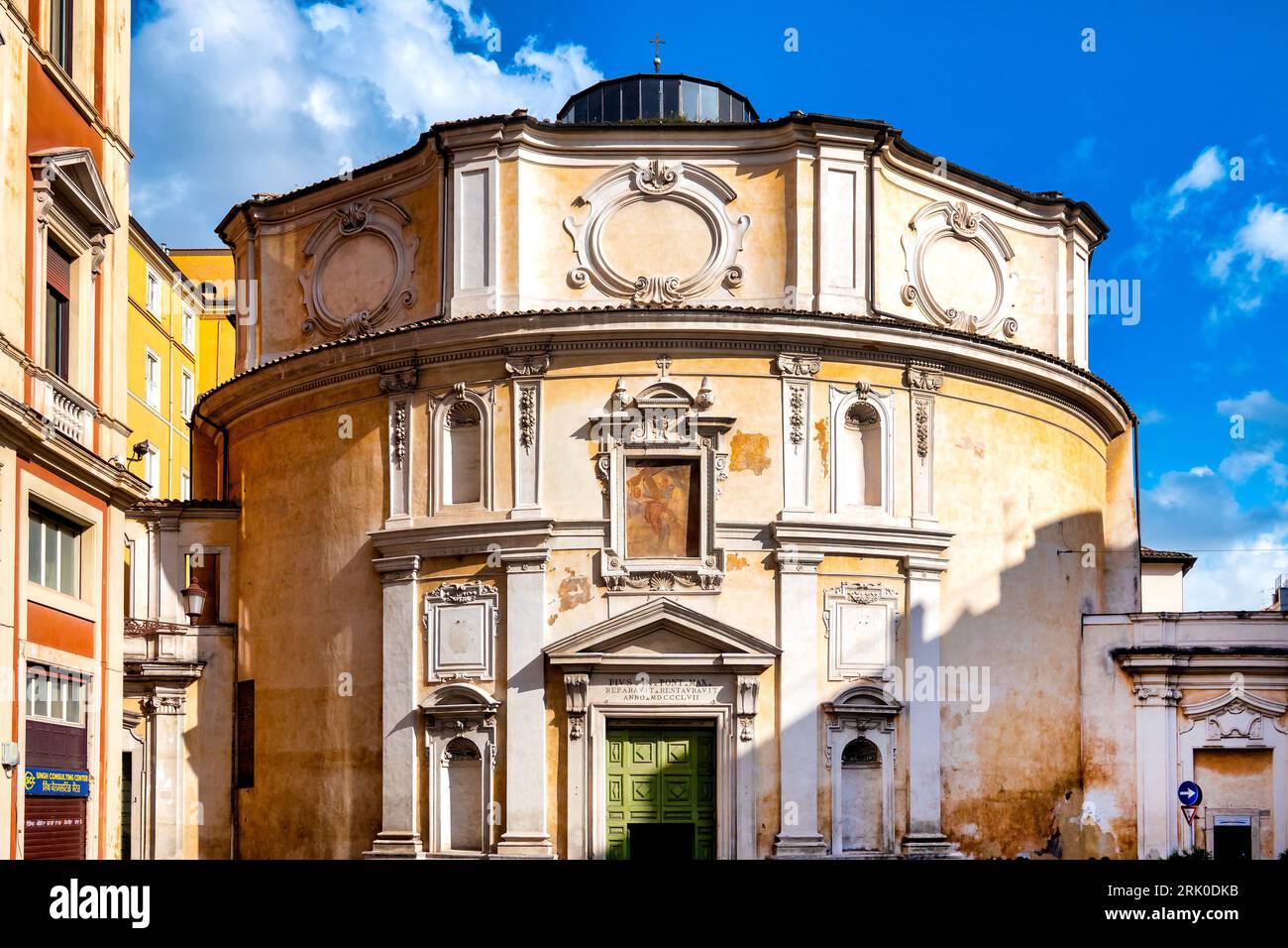 Fassade der Kirche San Bernardo alle Terme, Rom, Italien Stockfoto