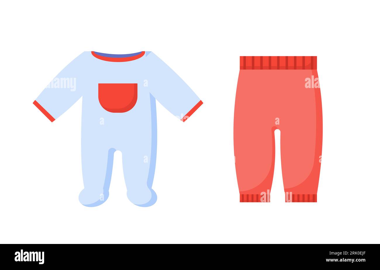 Set mit Kleidung für Babys Vektorkonzept Stock Vektor