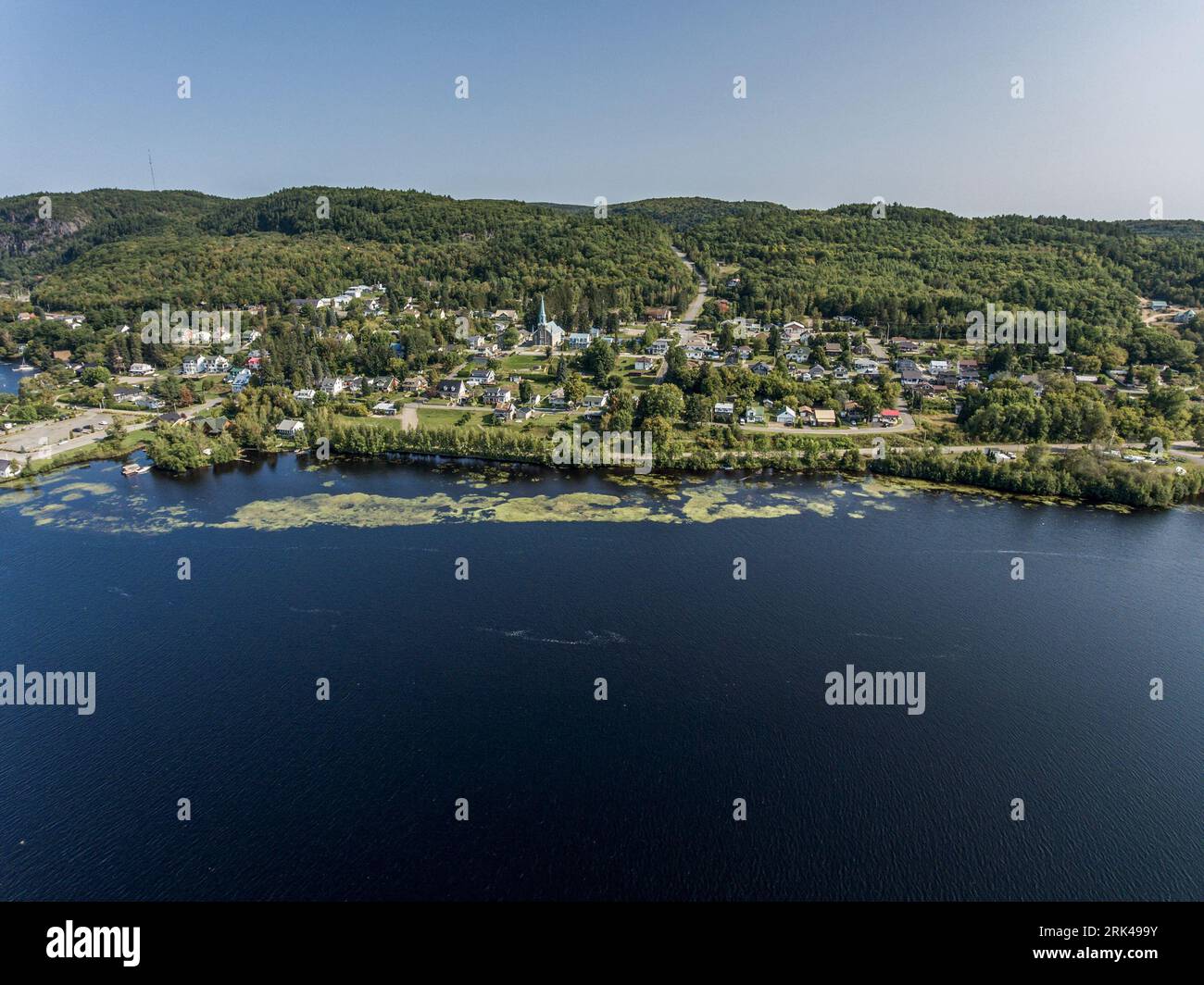 GRANDES IST ein historisches Wahrzeichen in der Nähe des La Mauricie National Park Quebec, Kanada an einem wunderschönen Tag. Stockfoto