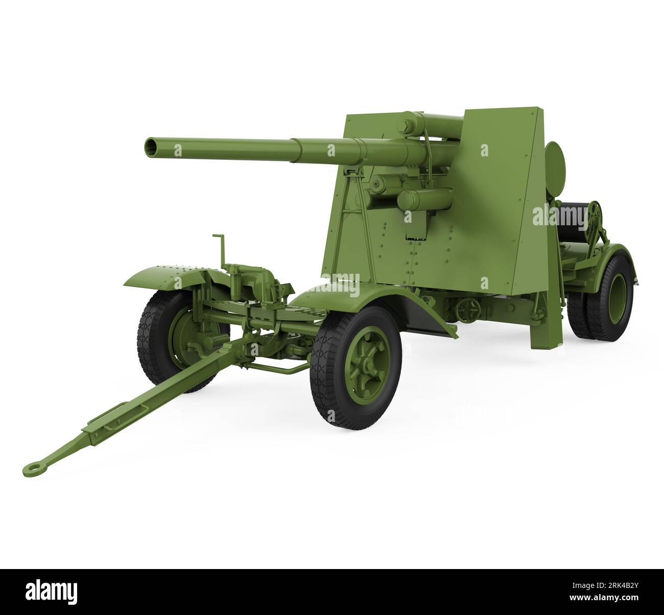 Flak Gun Anti Aircraft Artillery Isoliert Stockfoto