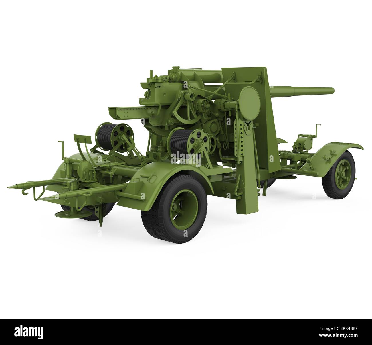 Flak Gun Anti Aircraft Artillery Isoliert Stockfoto