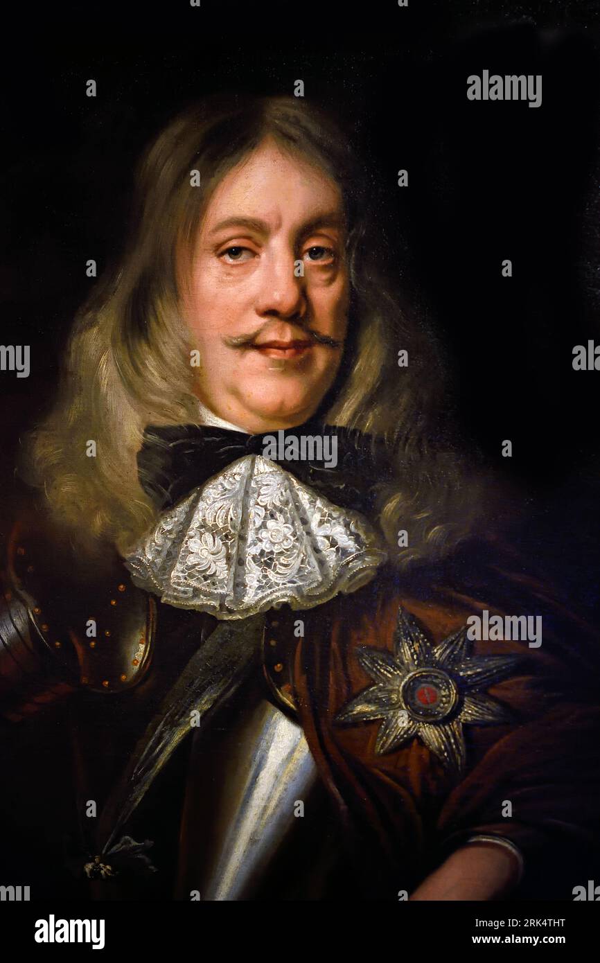 Porträt von Admiral Tromp Dutch, den Niederlanden, Maarten Harpertszoon Tromp oder Maarten van Tromp ( 23. April 1598 – 31. Juli 1653) niederländischer Armeegeneral und Admiral in der niederländischen Marine während des achtzigjährigen Krieges und während des Ersten Englisch-Niederländischen Krieges Stockfoto