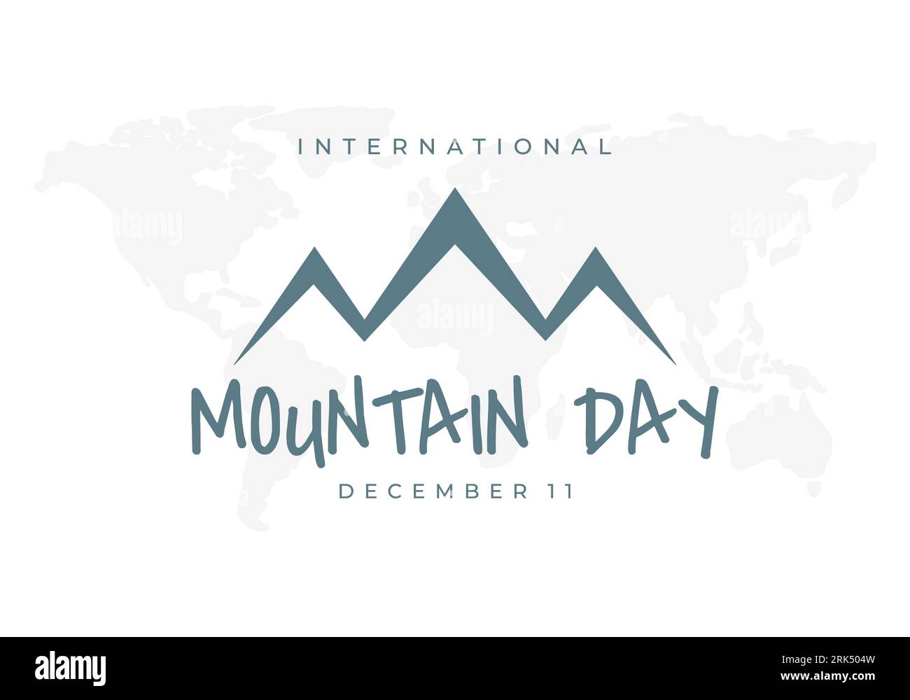 Internationaler Bergtagshintergrund wird am 11. dezember gefeiert. Stock Vektor