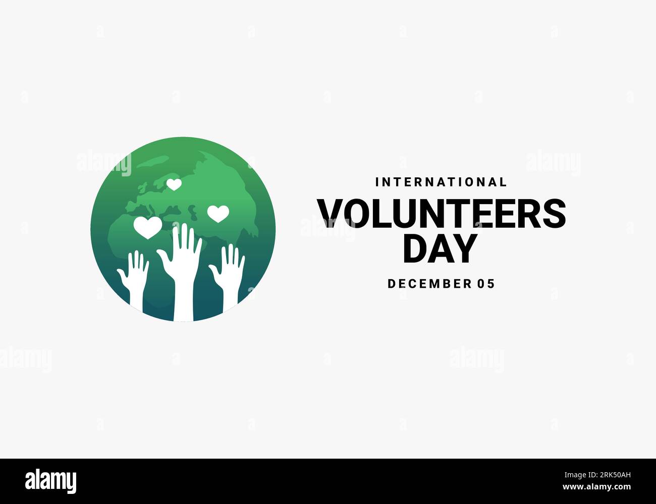 International Volunteers Day Background wurde am 5. dezember gefeiert. Stock Vektor