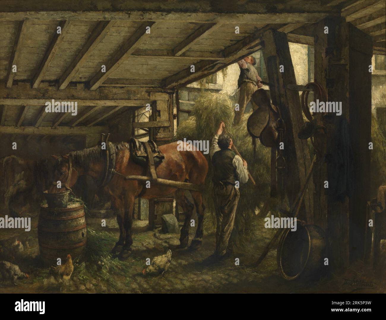 Haycart von Jan Stobbaerts Stockfoto