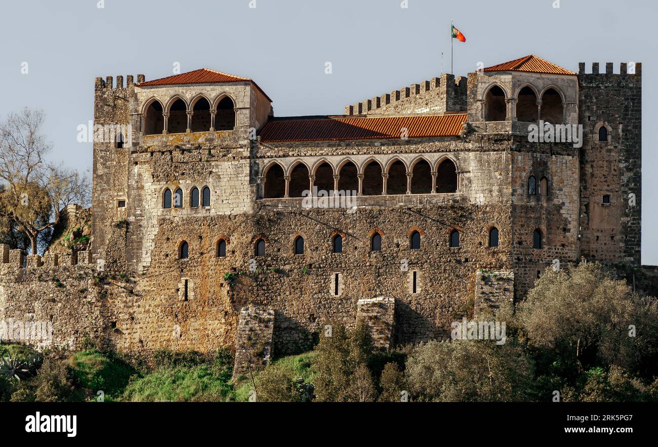 Castelo de Leiria/ Castle of Leiria Stockfoto