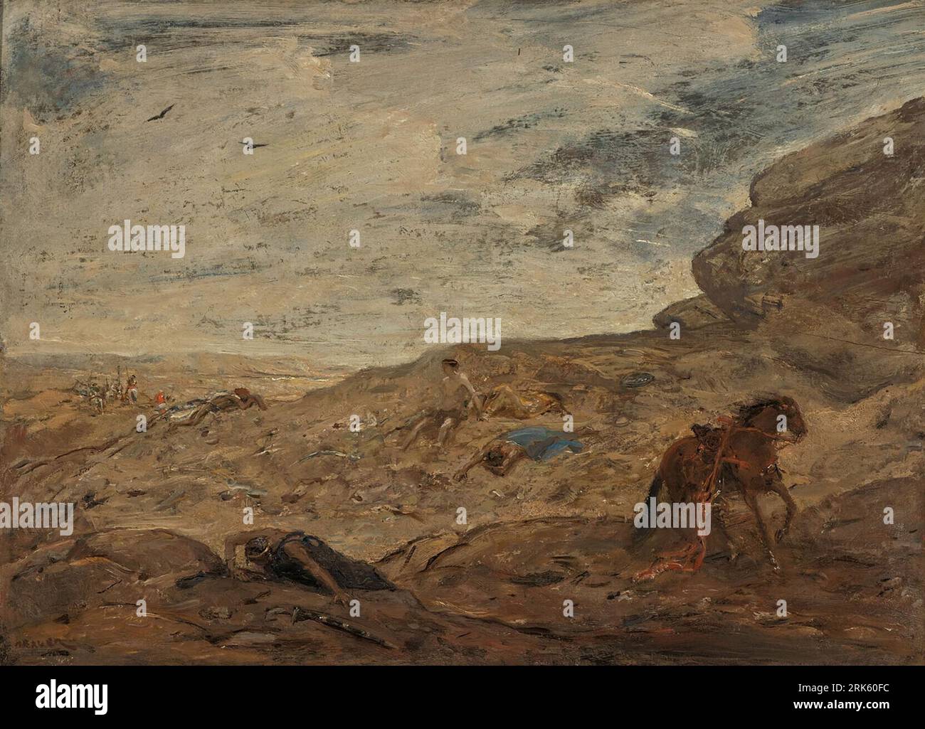 Nach dem Kampf zwischen 1885 und 1895 von Marius Bauer Stockfoto