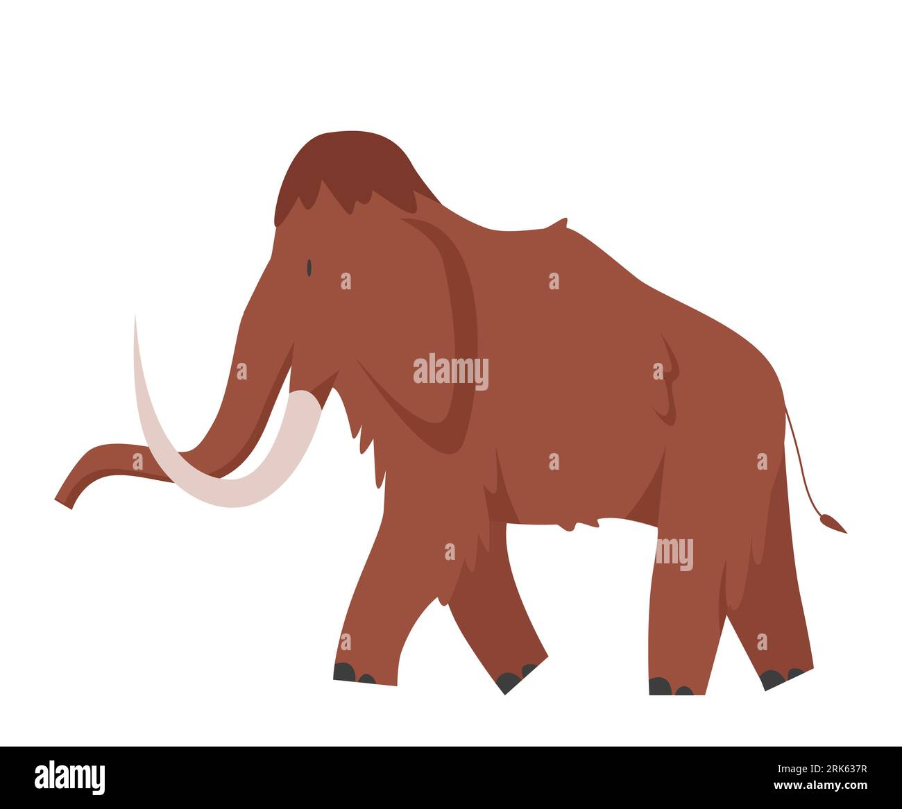Steinzeitliches Mammut. Primitiver Lebensstil, alte Jagd-Beute-Vektor-Illustration Stock Vektor