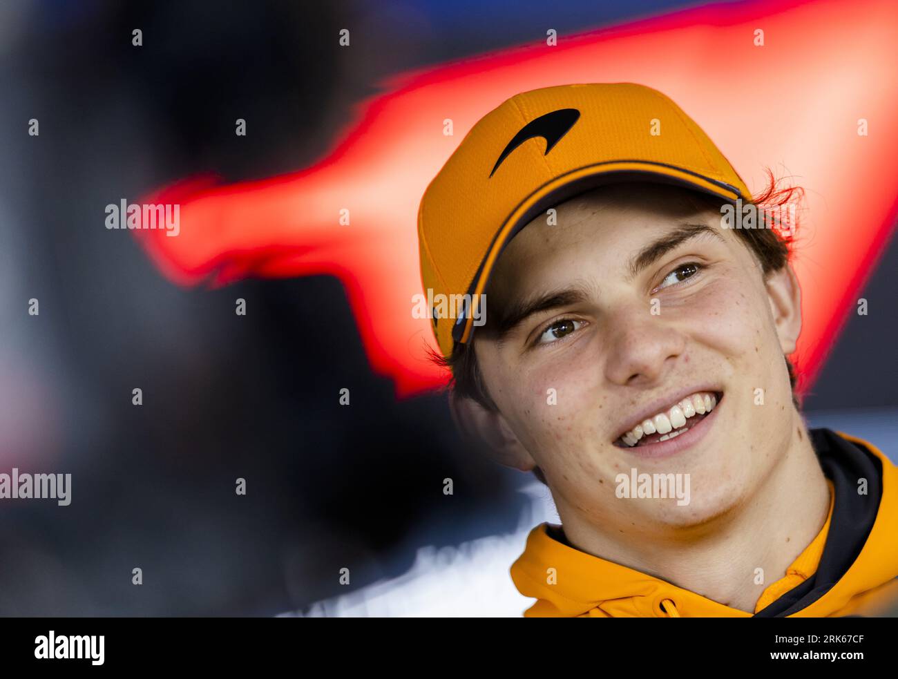 Zandvoort, Niederlande. August 2023. ZANDVOORT - Oscar PiNG(McLaren) auf dem Zandvoort Circuit vor dem F1 Grand Prix der Niederlande am 24. August 2023 in Zandvoort, Niederlande. ANP SEM VAN DER WAL Stockfoto