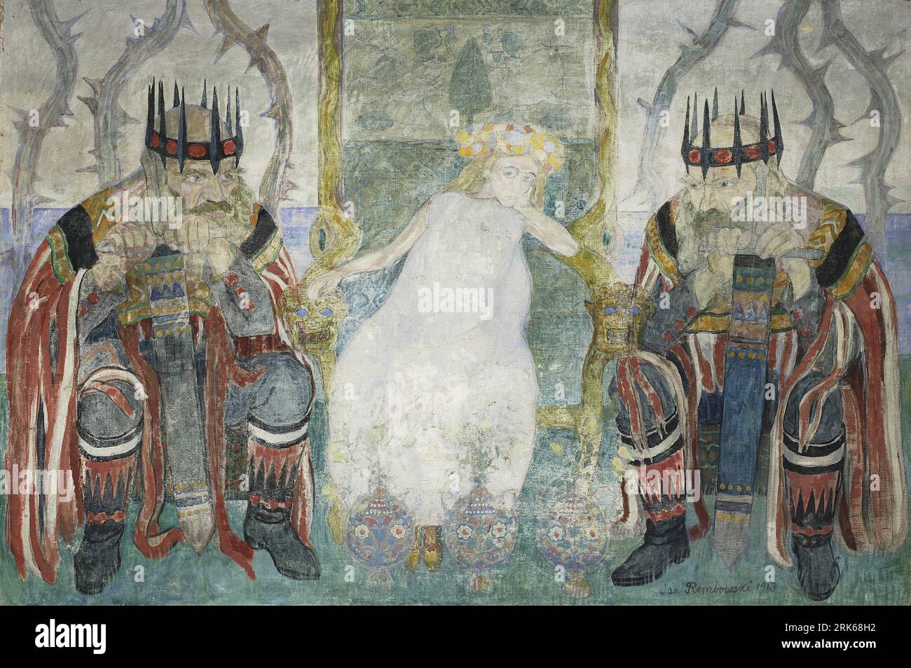 Enchanted Girl 1913 von Jan Rembowski Stockfoto