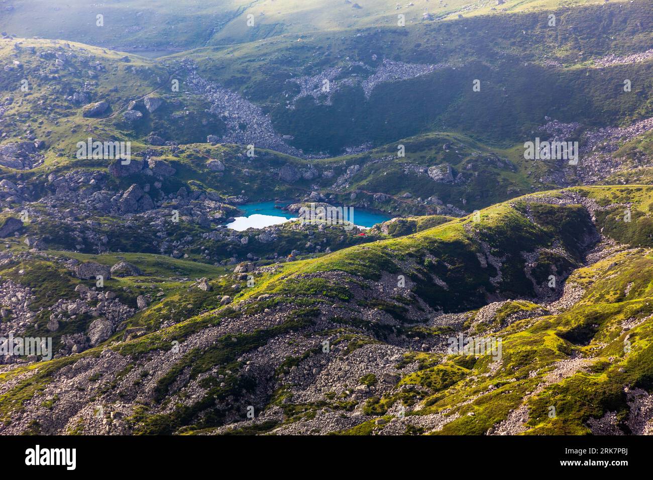 Dusheti, Georgia. Wandern Sie über den Chaukhi Pass Stockfoto