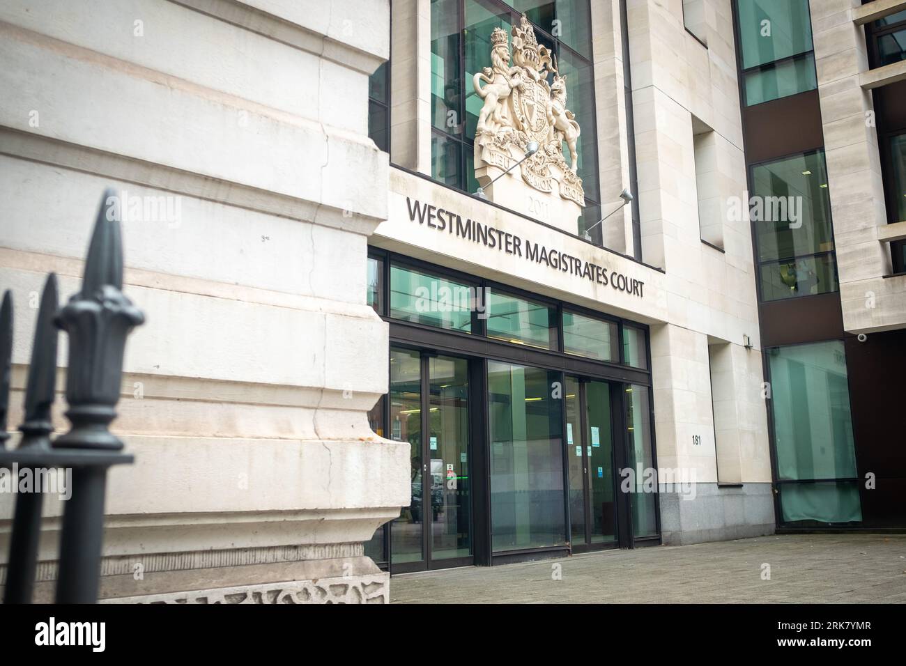 LONDON – 27. JULI 2023: Westminster Magistrates Court an der Marylebone Road Stockfoto