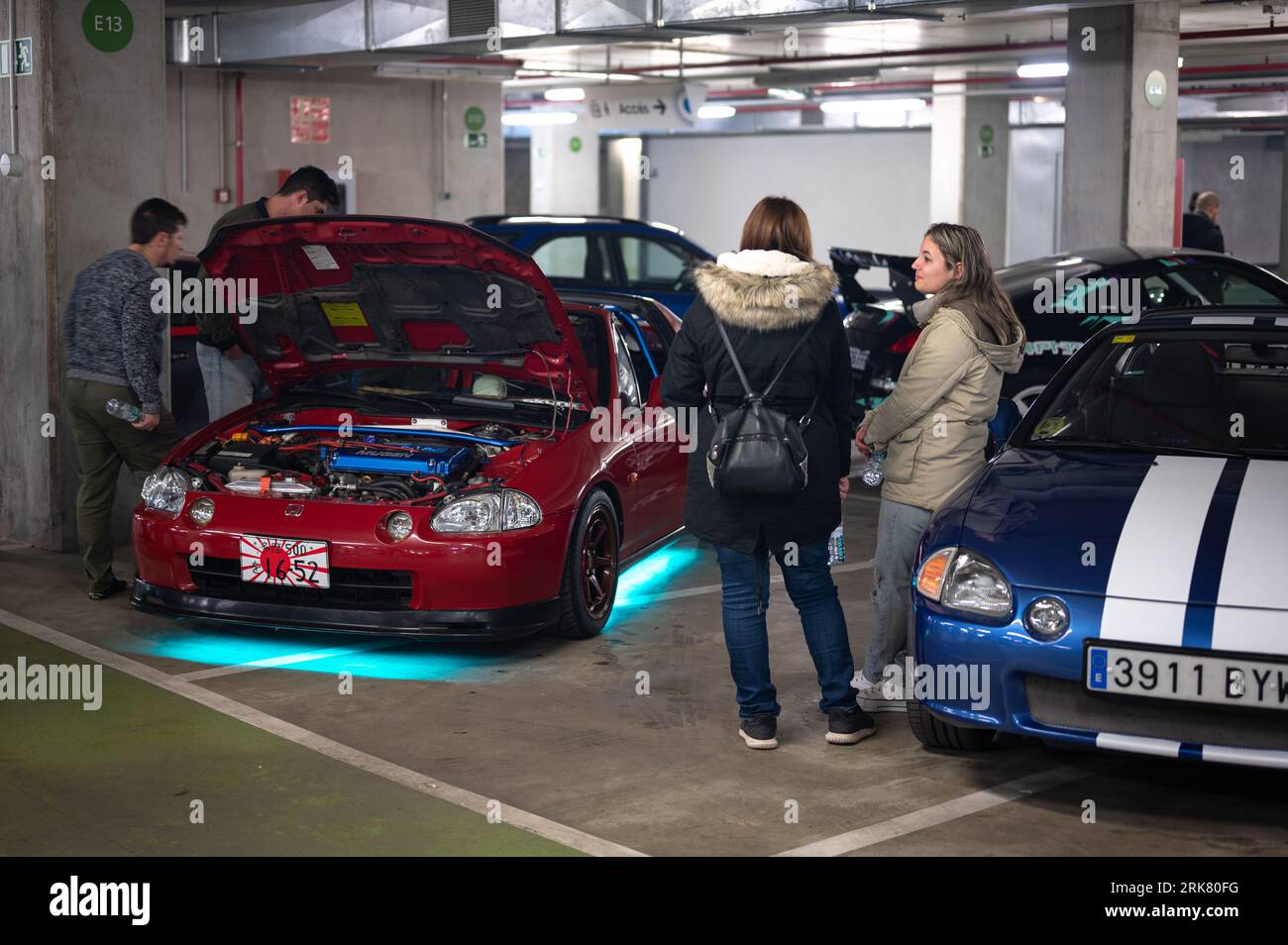 Zwei japanische Sportarten Honda CR-X bei einer jdm-Rallye Stockfoto